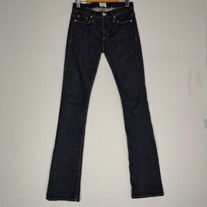 Hudson Elle Mid-Rise Baby Boot Jeans Dark Wash Made in USA Indigo Denim Sz 24